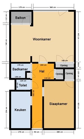 Floorplan - Kerkwervesingel 69, 3086 HL Rotterdam